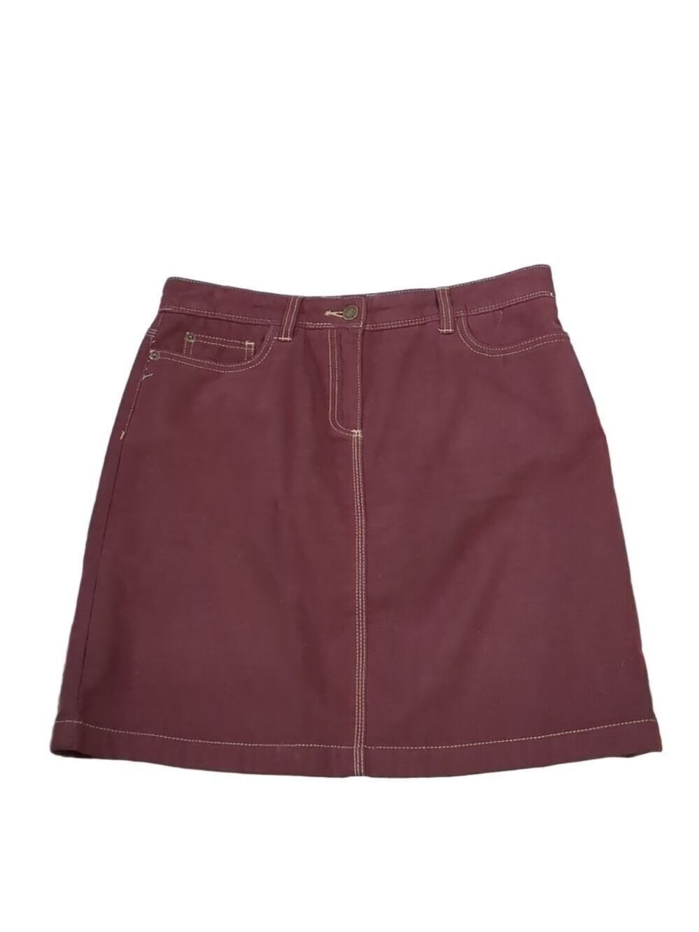 BODEN burgundy everyday mini skirt size 8